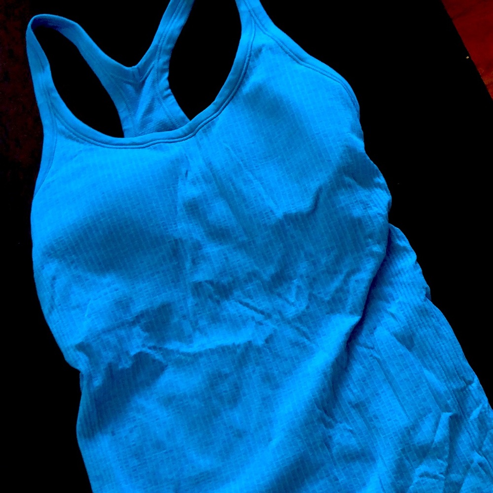 Lululemon Blue Built in Bra Racerback Tank 6